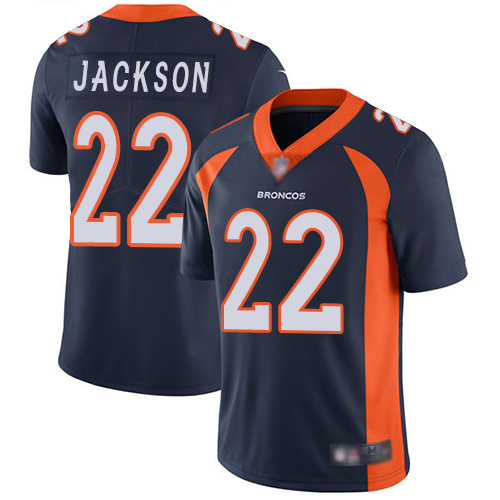 Men Denver Broncos 22 Kareem Jackson Navy Blue Alternate Vapor Untouchable Limited Player Football NFL Jersey